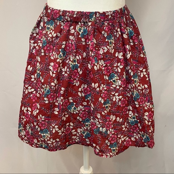 Lily White Red Floral Studded Skirt - Picture 2 of 4